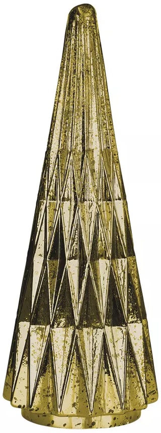 Merry Moments LED Glass Tree - Diamond Gold