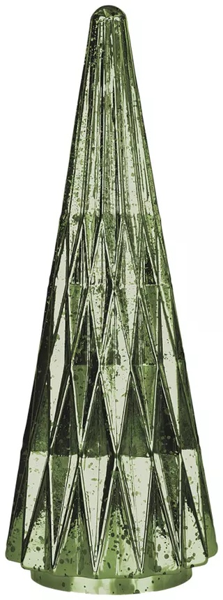 Merry Moments LED Glass Tree - Diamond Green