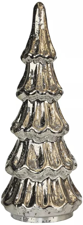 Merry Moments LED Glass Tree - 5 Tier Silver