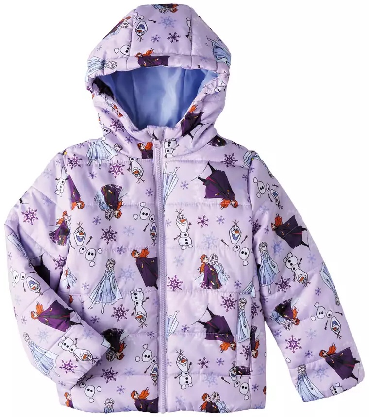 Licensed Childrens Character Puffer Jacket - Frozen