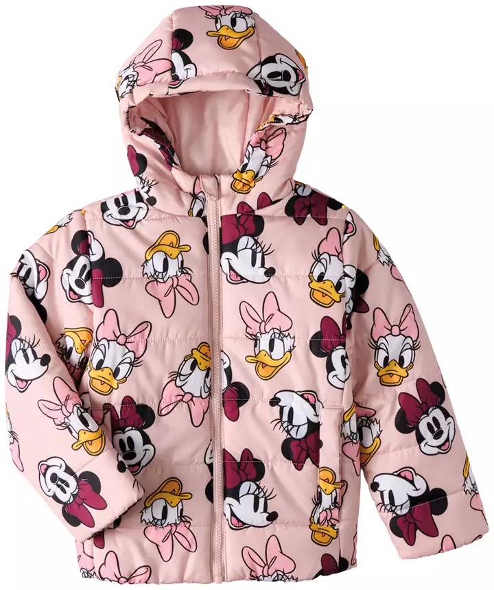 Licensed Childrens Character Puffer Jacket - Minnie