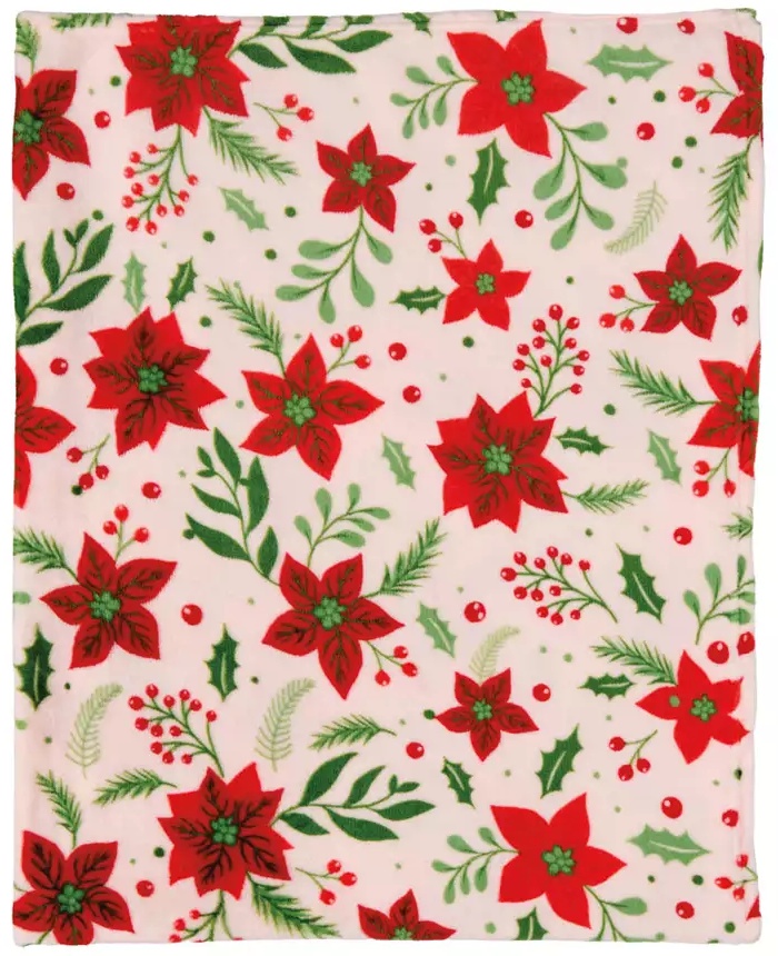 Merry Moments Holiday Throw - Floral
