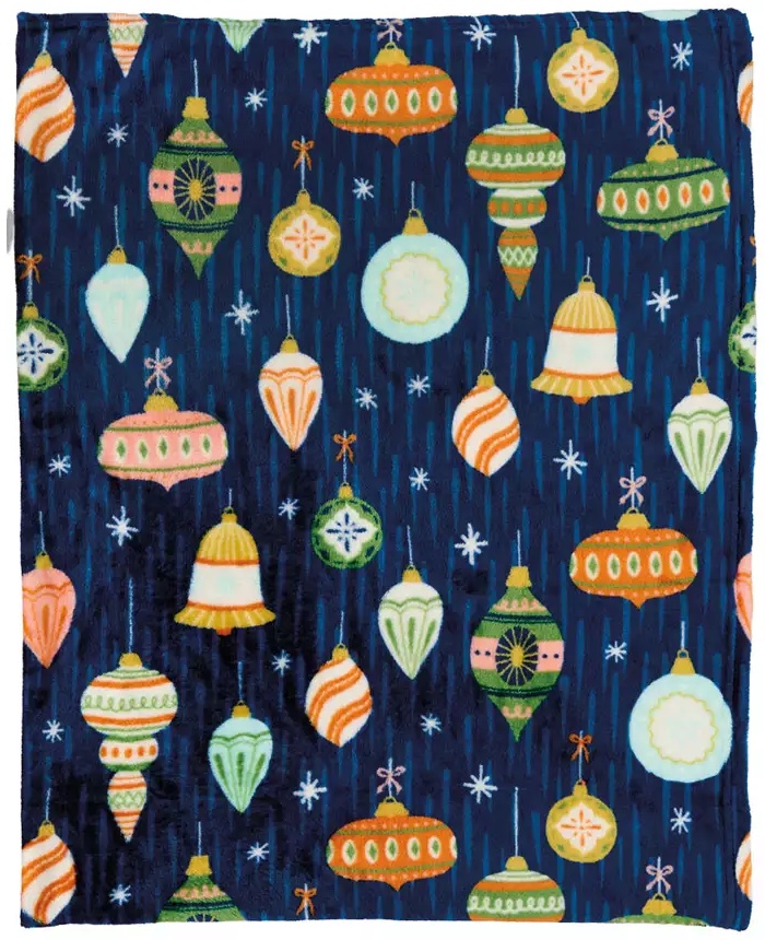 Merry Moments Holiday Throw - Ornaments