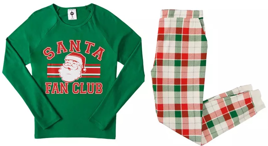 Merry Moments Ladies Holiday Pajamas - Green