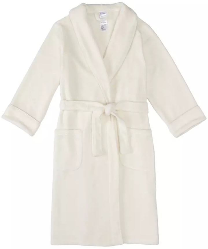 Serra Ladies Microplush Bathrobe - White