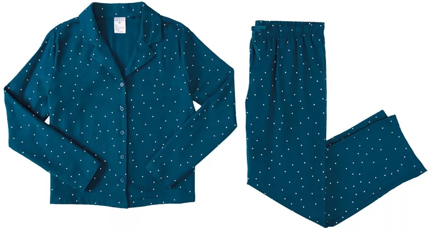 Serra Flannel Pajama - Navy