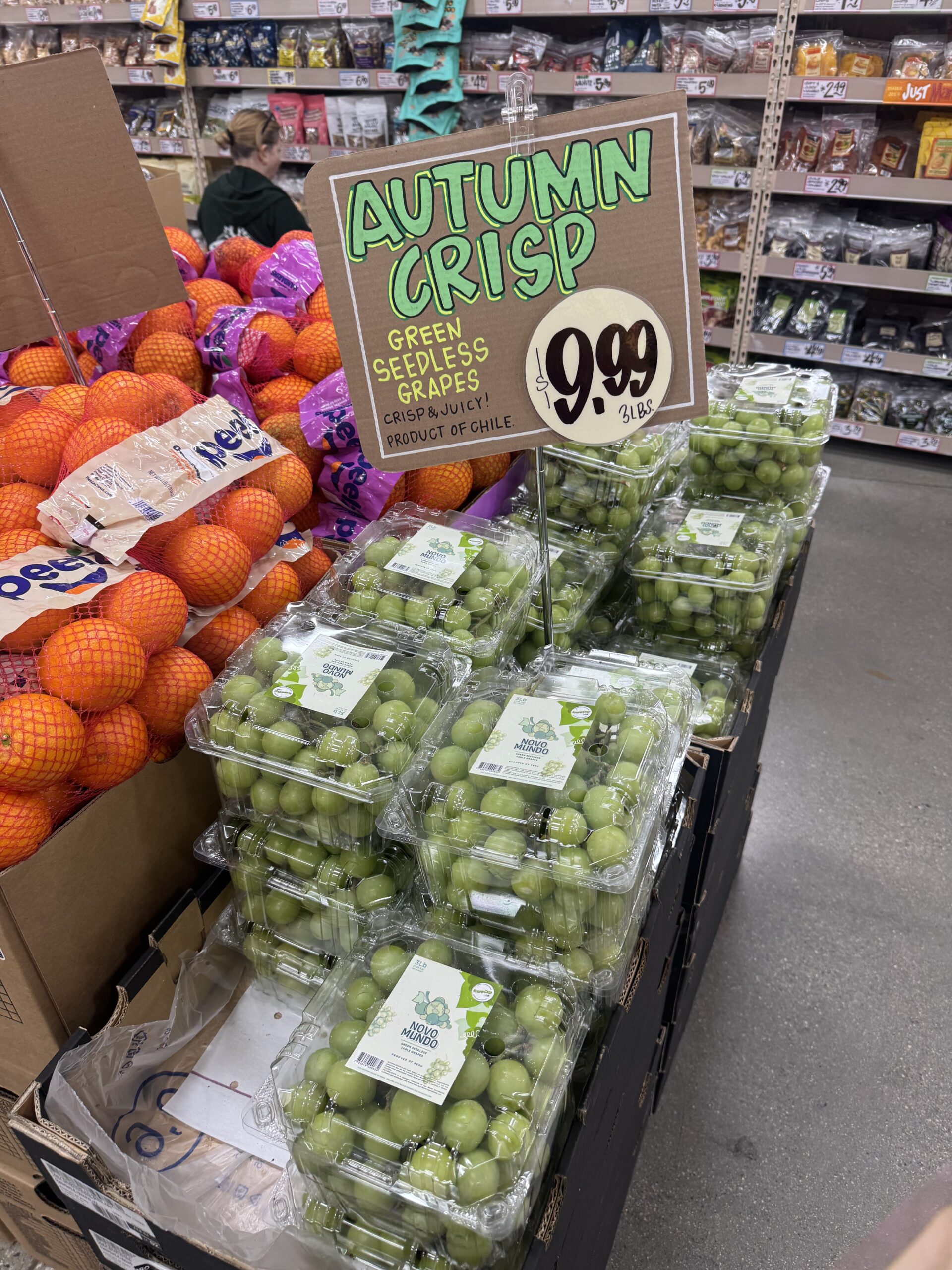 Autumn Crisp Green Seedless Grapes - in store