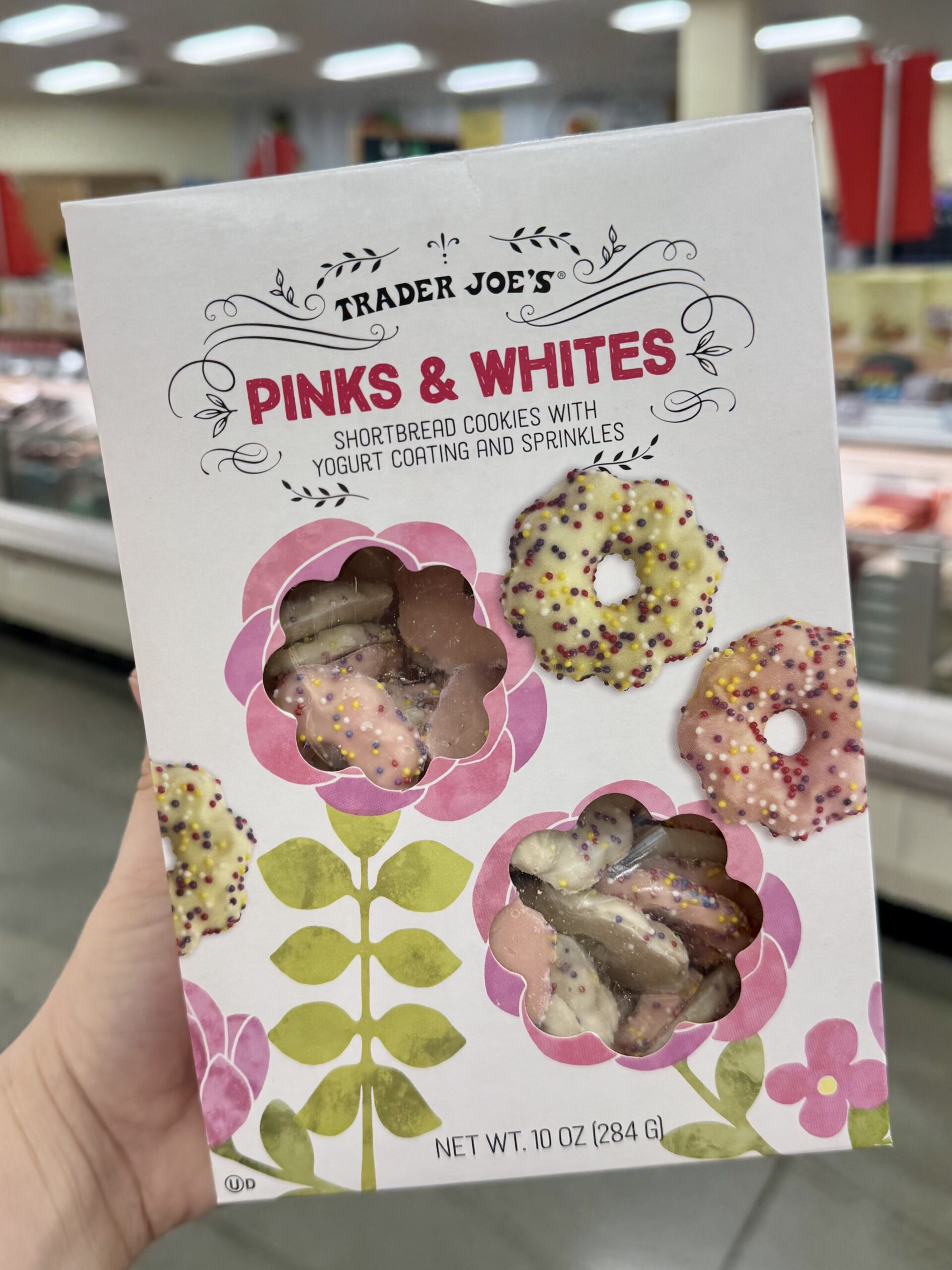 Pinks & Whites Shortbread Cookies With Yogurt Coating And Sprinkles - in store