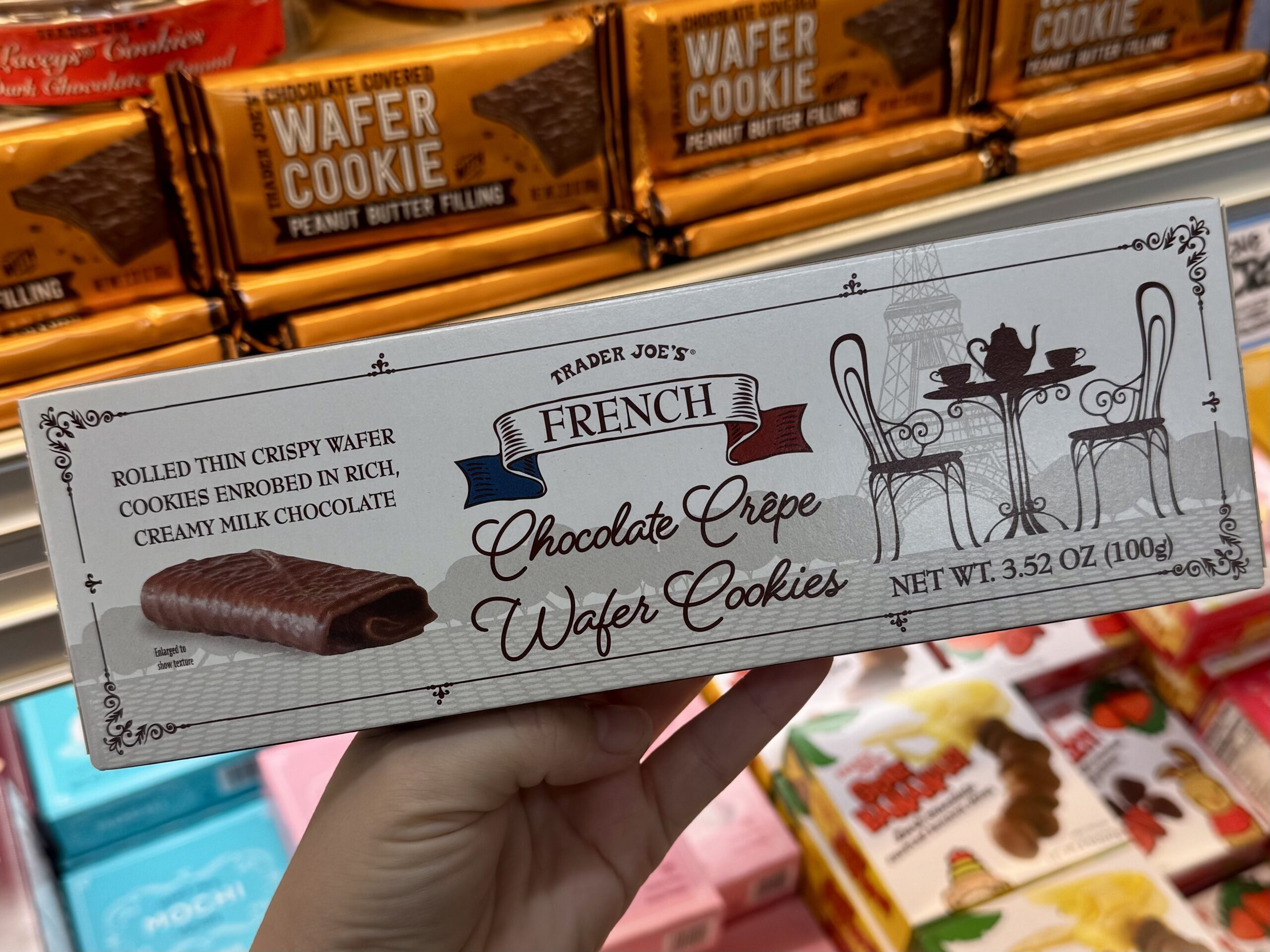 Trader Joe's French Chocolate Crêpe Wafer Cookies - in store