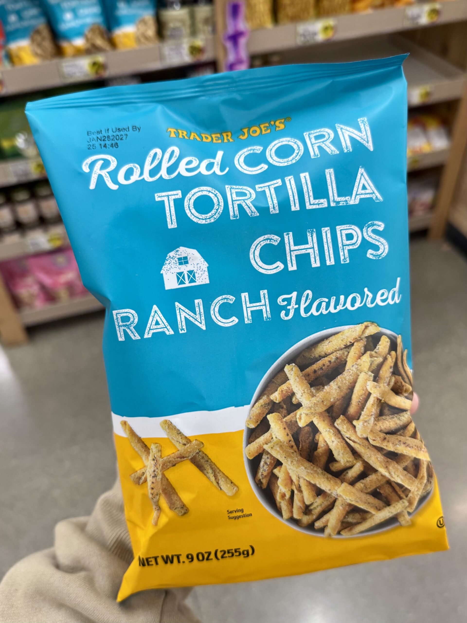 Ranch Flavored Rolled Corn Torilla Chips - in store