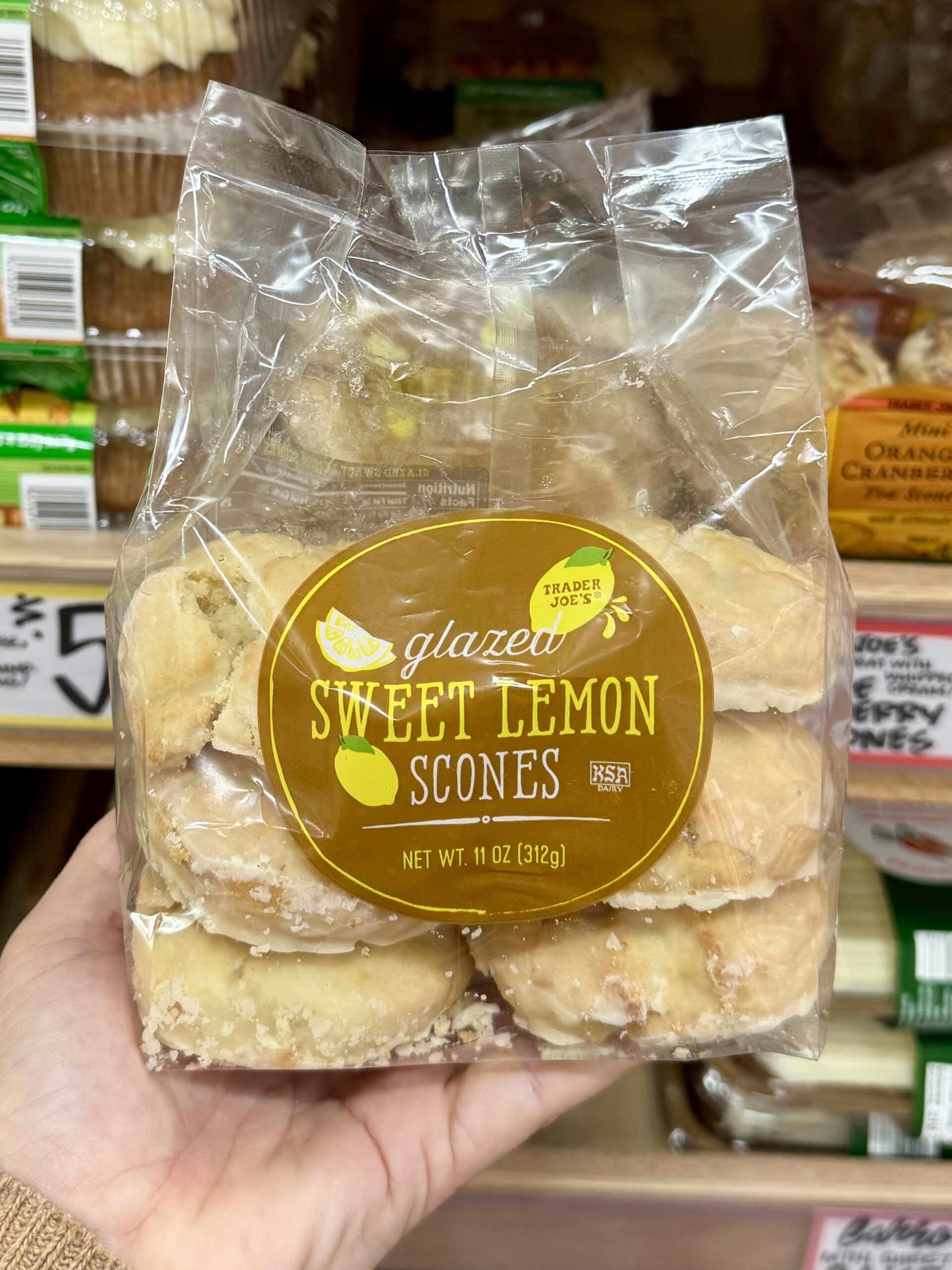 glazed SWEET LEMON SCONES - in store