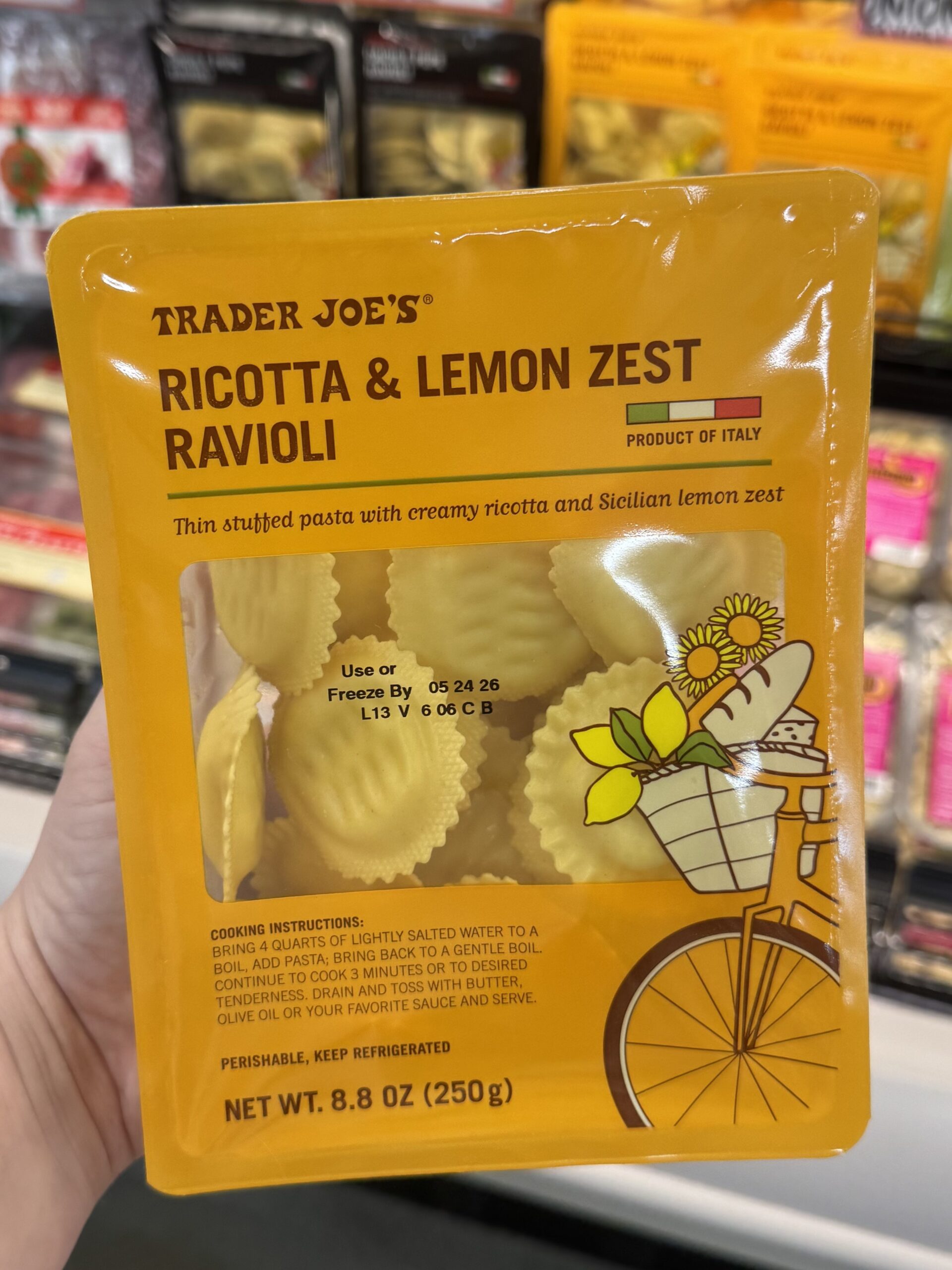 Ricotta & Lemon Zest Ravioli - in store