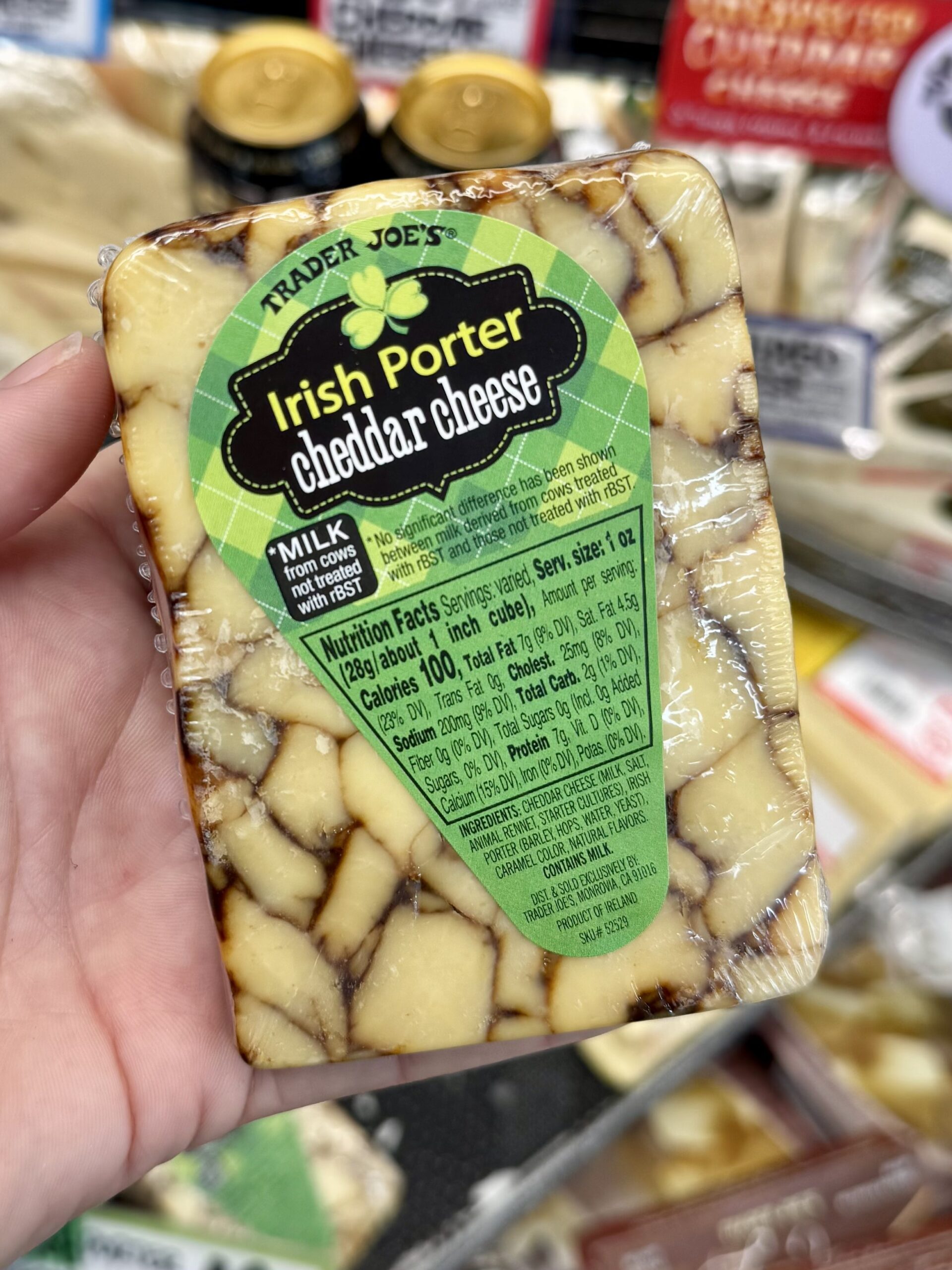 Irish Porter Cheddar Cheese - in store