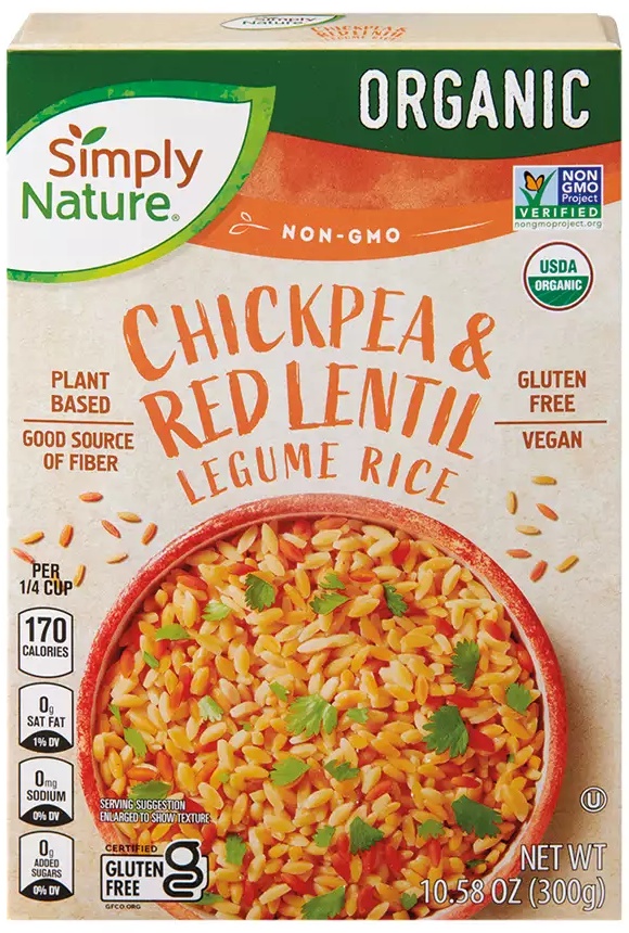 Simply Nature Organic Chickpea & Red Lentil Legume Rice -