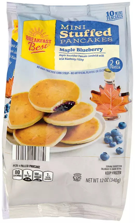 Breakfast Best Maple Blueberry Mini Stuffed Pancakes -