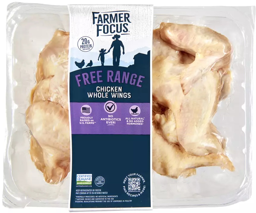 Farmer Focus Antibiotic Free Family Pack Whole Chicken Wings -