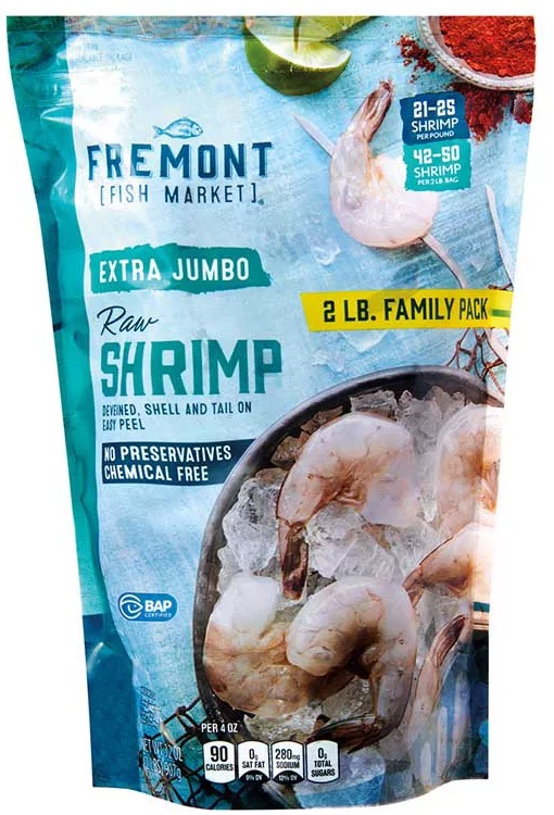 Fremont Fish Market Extra Jumbo Easy Peel Raw Shrimp -