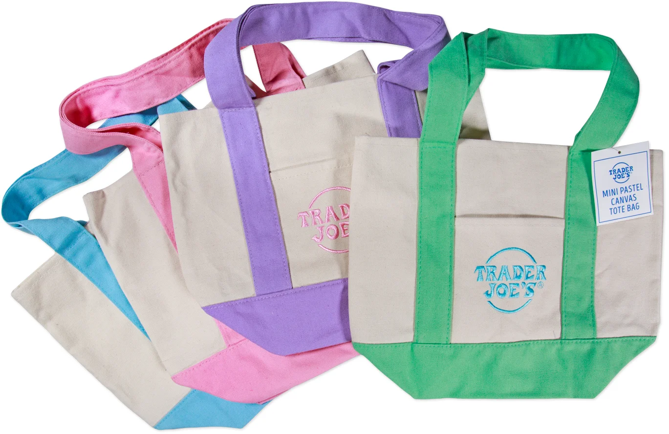 Pastel Mini Canvas Tote Bags