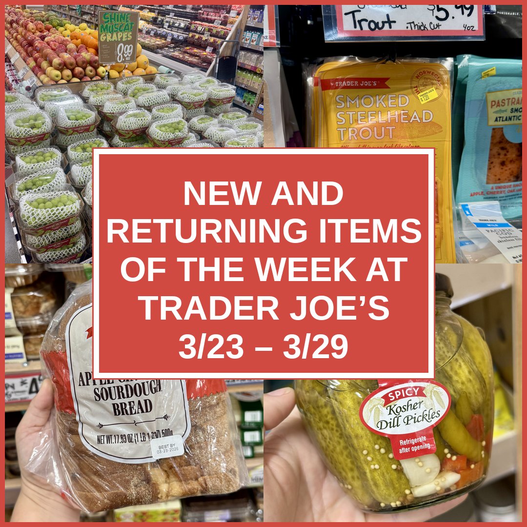 New and Returning Items Of The Week At Trader Joe's (3/23 – 3/29)