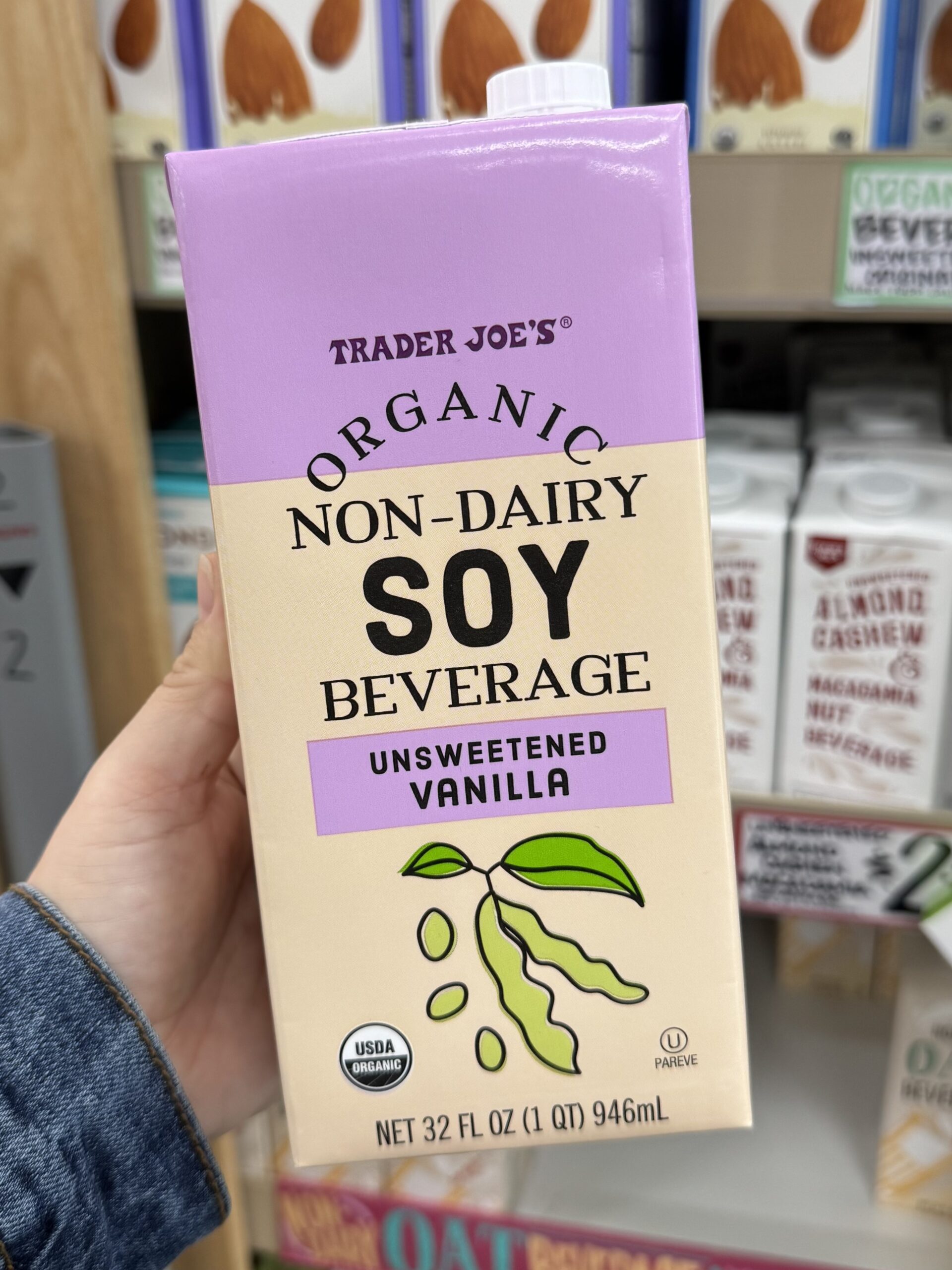 Organic Non-Dairy Unsweetened Vanilla Soy Beverage - in store