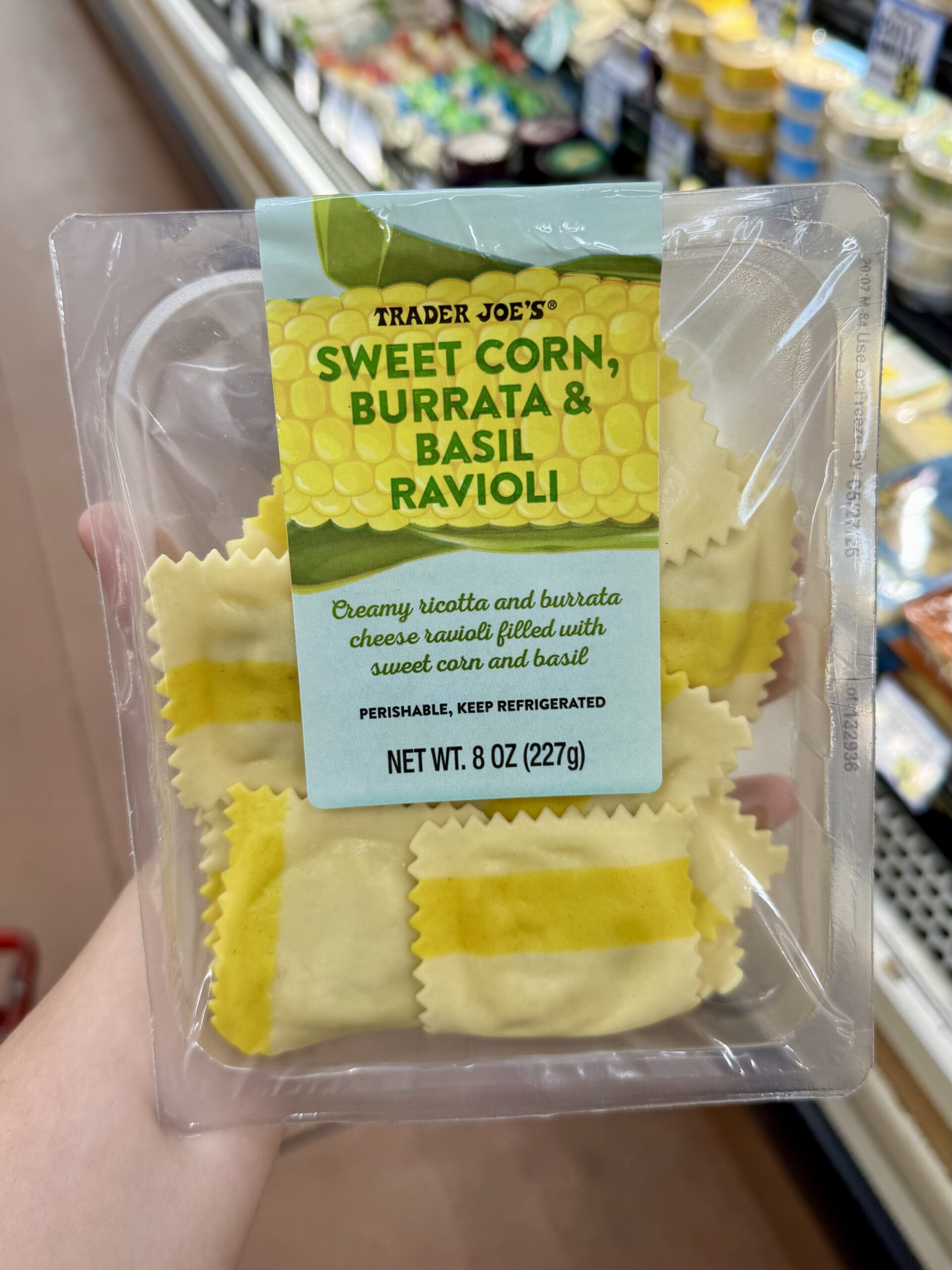 Sweet Corn, Burrata & Basil Ravioli - in store