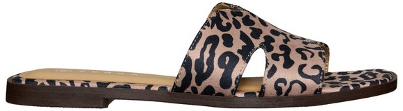 Serra Ladies Geometric Slide Sandal - Leopard Size 8