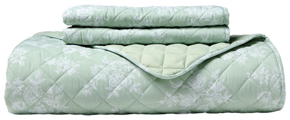 KIRKTON HOUSE Floral Reversible Quilt - King Green