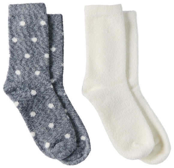 Serra Spa Socks 2 Pack - Vanilla/Gray