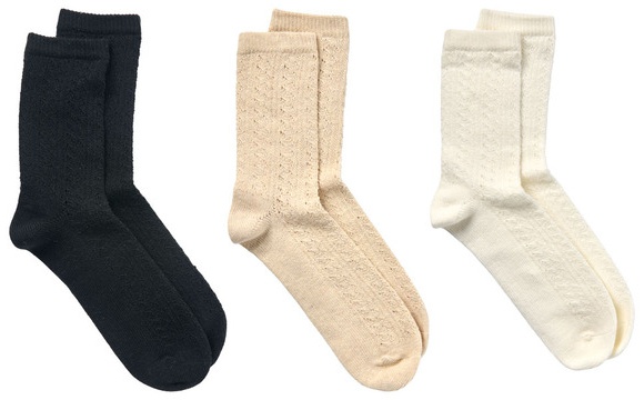 Serra 3 Pack Fancy Socks - Pointelle Mixed