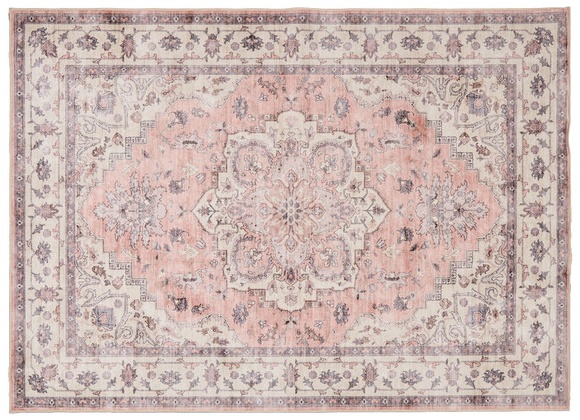 KIRKTON HOUSE 5' X 7' Decorative Area Rug - White/Pink Floral
