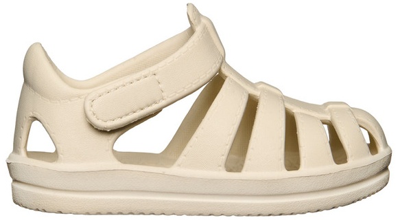 Lily & Dan Toddler Lightweight Closed Toe Sandal - Cream 9/10