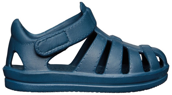 Lily & Dan Toddler Lightweight Closed Toe Sandal - Blue 5/6