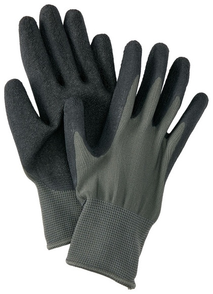Gardenline Gloves - Grey Latex, L