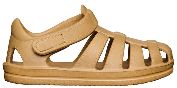 Lily & Dan Toddler Lightweight Closed Toe Sandal - Tan 11/12
