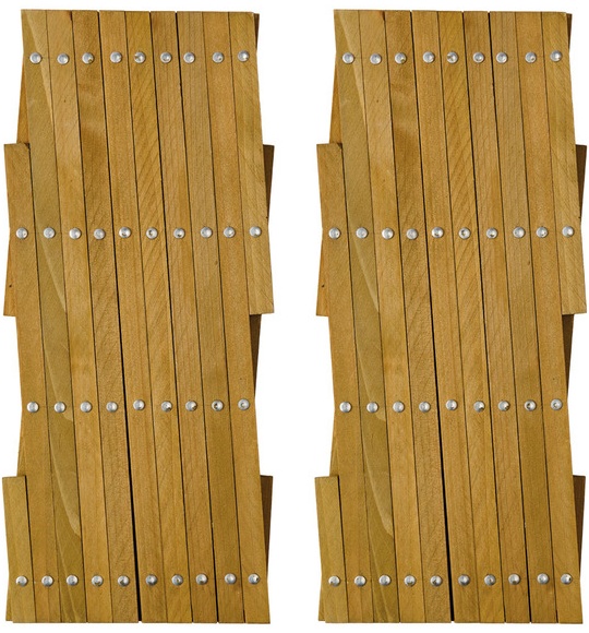 Belavi Wooden Trellis - Natural, Set of 2 Small