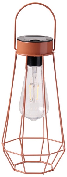 Belavi Solar Geometric Lantern - Pyramid, Red