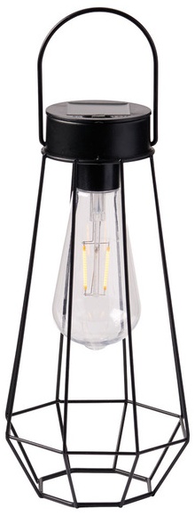 Belavi Solor Geometric Lantern - Pyramid, Black
