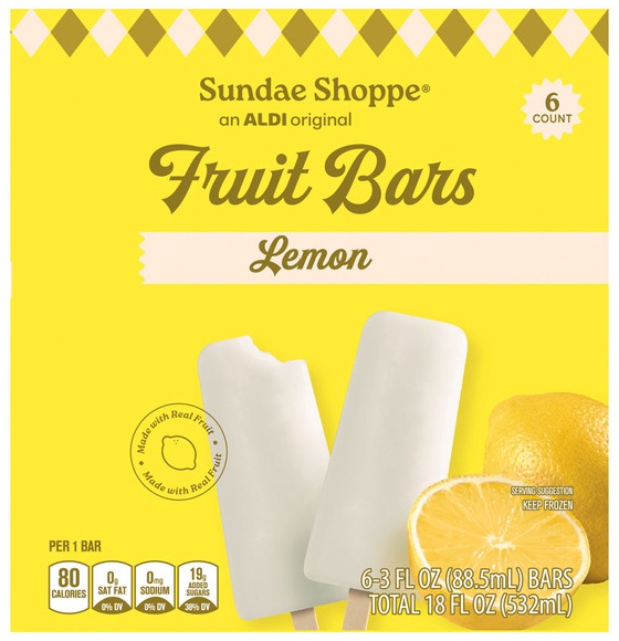 Sundae Shoppe Lemon Fruit Bars - 