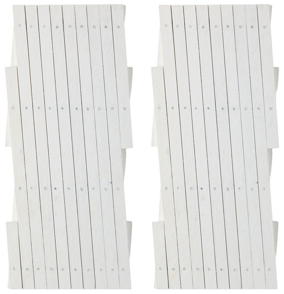 Belavi Wooden Trellis - White, Set of 2 Small