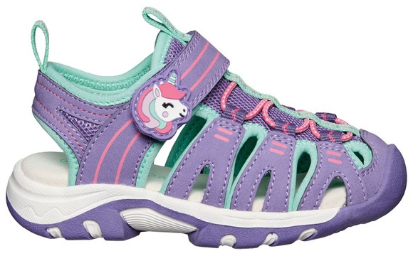 Lily & Dan Toddler Trekking Sandal - Purple Unicorn 7/8