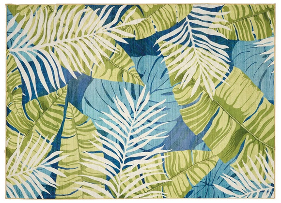 KIRKTON HOUSE 5' X 7' Washable Indoor/Outdoor Area Rug - Leaves