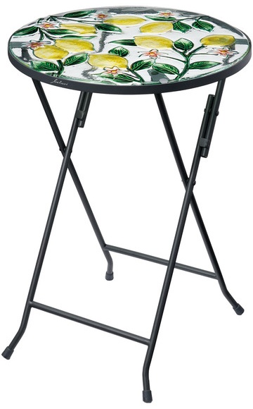 Belavi Decorative Glass Table - Lemon