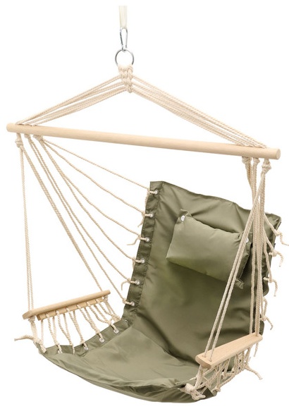 Belavi Hanging Hammock Chair - Green