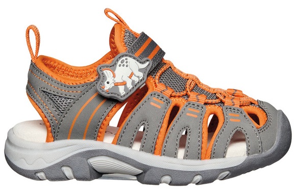 Lily & Dan Toddler Trekking Sandal - Grey Dino 7/8