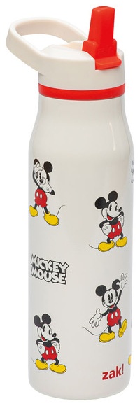 Zak! Disney Character Stainless Steel Bottle - Mickey Mouse, White