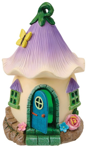 Belavi Solar Fairy House - Purple Flower