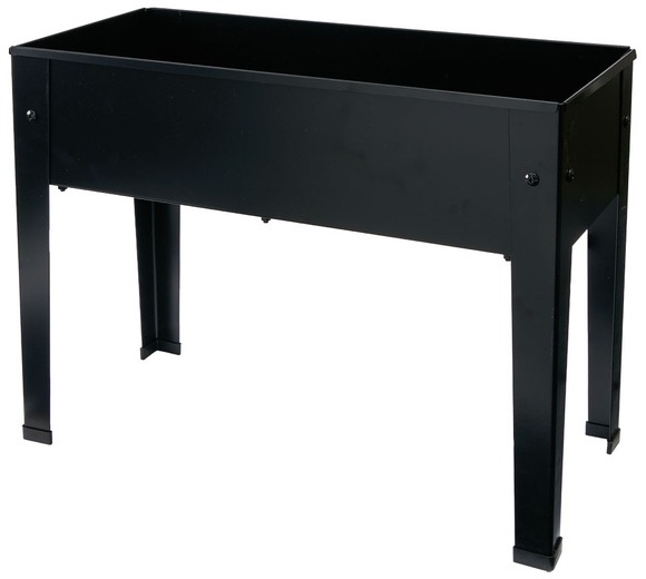 Belavi Black Raised Planter - 