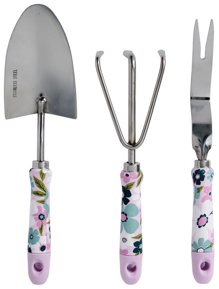 GARDENLINE Decorative Gdn Hand Tool Set - Pink Floral Set