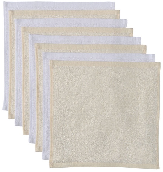KIRKTON HOUSE 8Pk Washcloths - Marshmallow