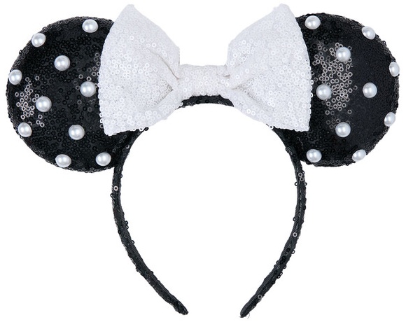 Disney Character Headbands - Black w/ White Pearls